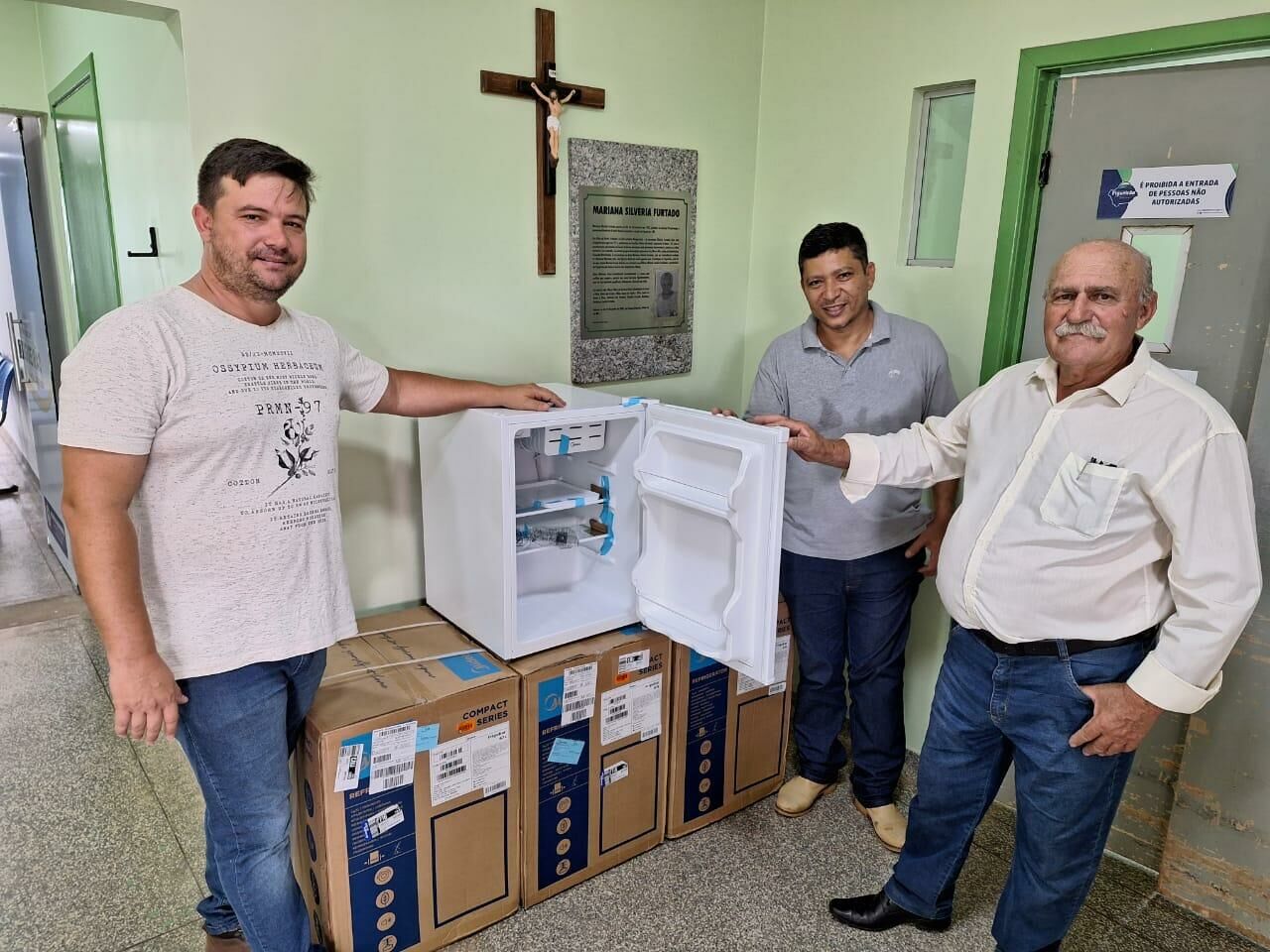 Imagem de compartilhamento para o artigo Hospital Municipal de Figueirão recebe doação de quatro mini refrigeradores da MS Todo dia